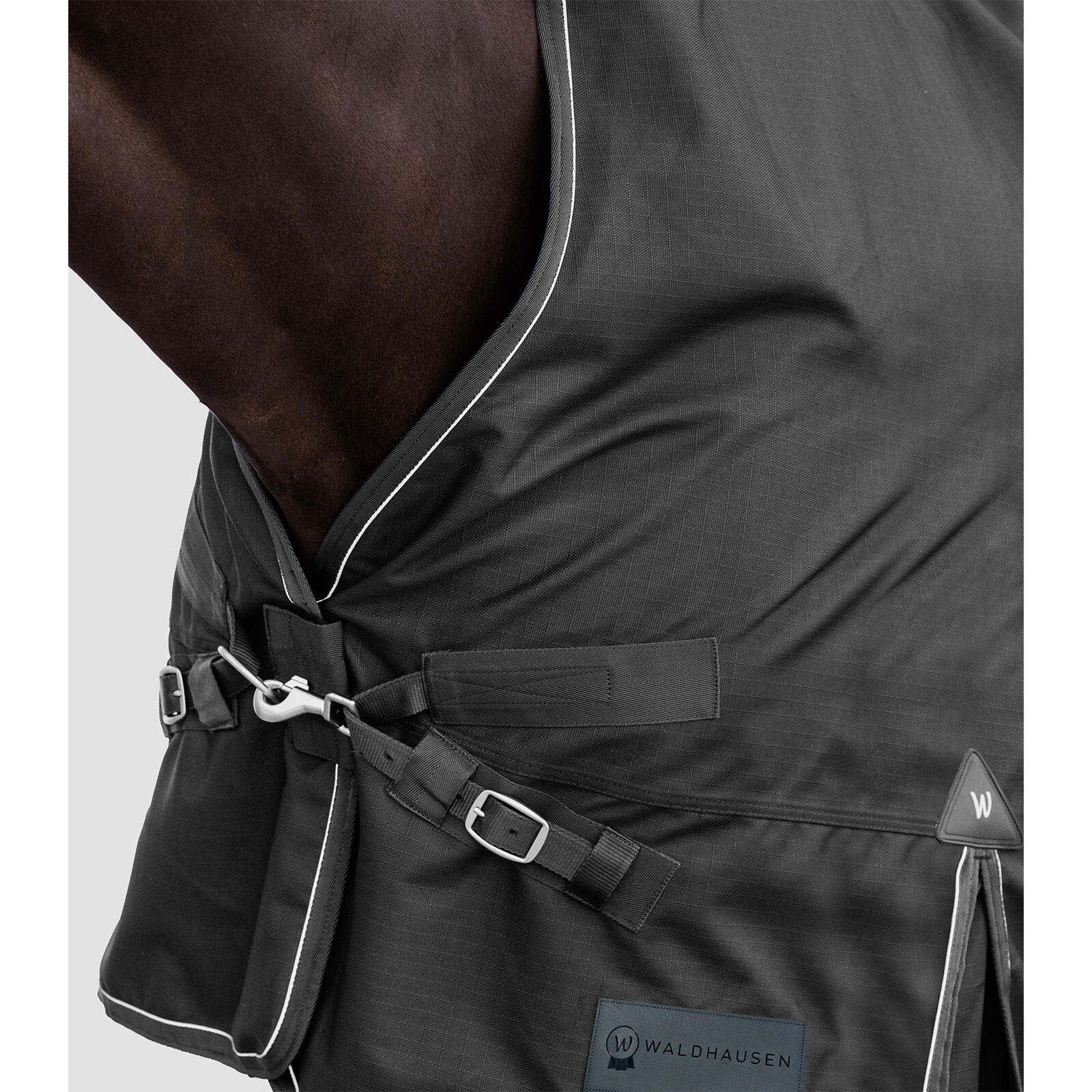 Manta de exterior para caballo impermeable con cuello alto Waldhausen Scandic 10 3/3