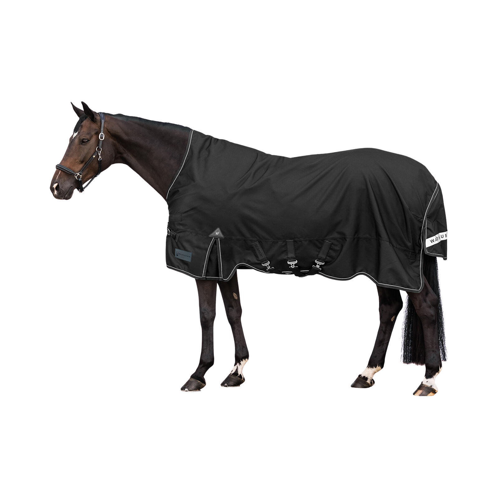 Manta de exterior para caballo impermeable con cuello alto Waldhausen Scandic 10 1/3