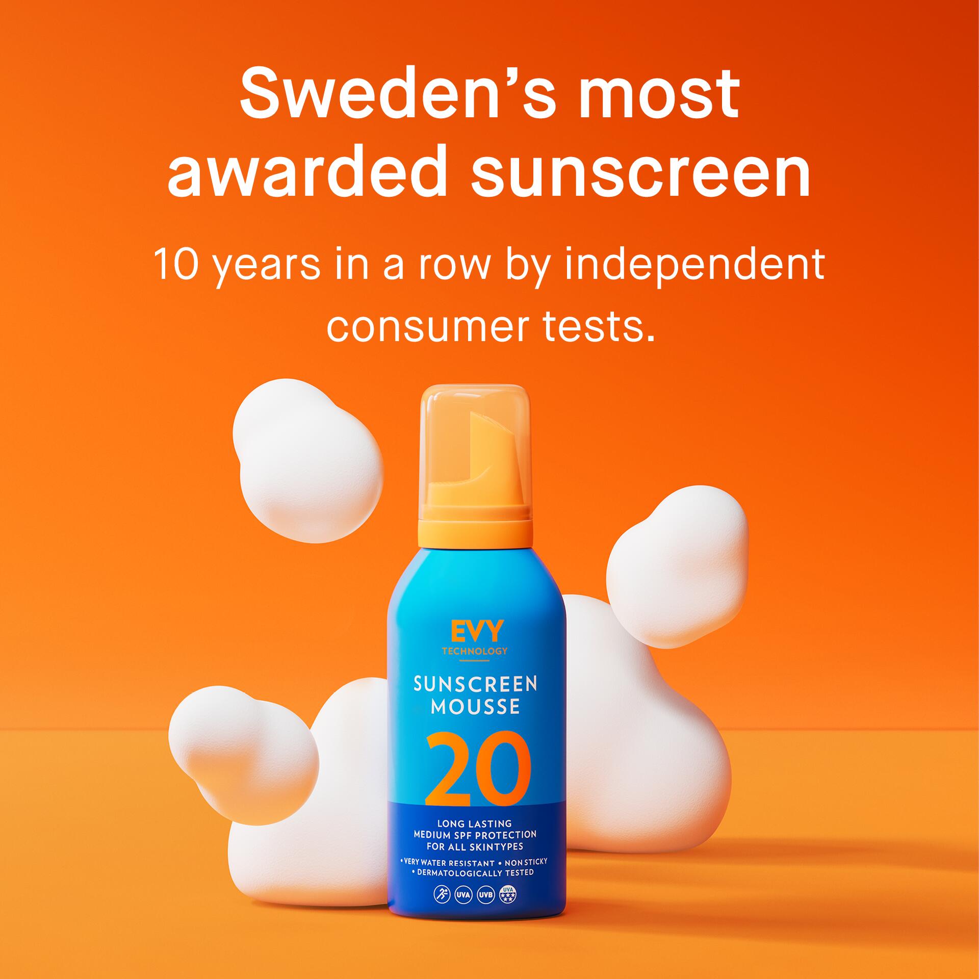 EVY Zonnebrandmousse SPF 20 – Langdurige, waterbestendige bescherming 2/7