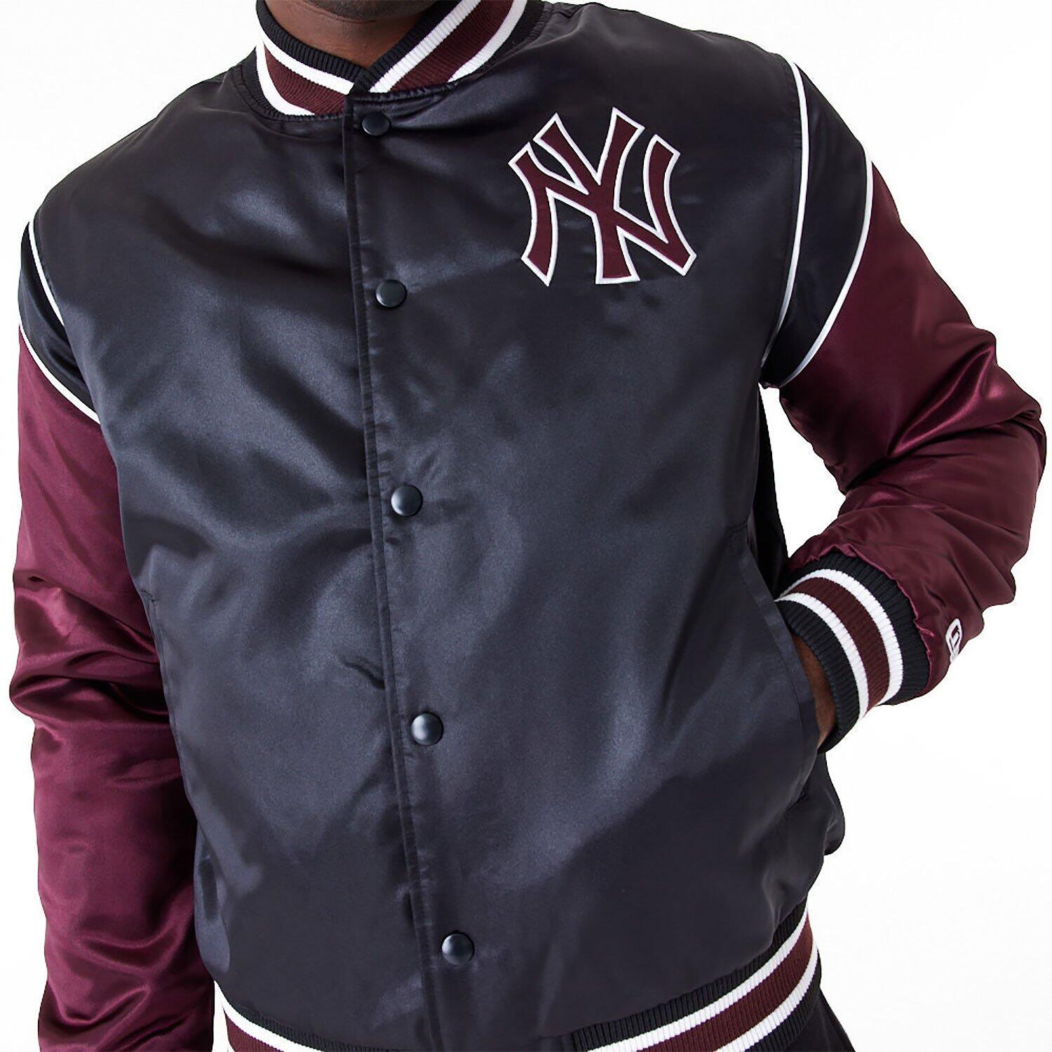 New Era Herren Varsity College Jacke New York Yankees schwarz/kastanienbraun 3/7