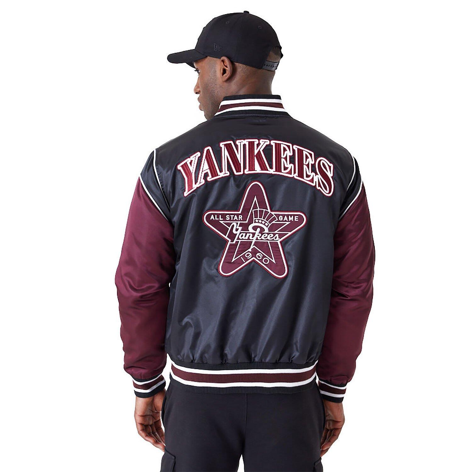 New Era Herren Varsity College Jacke New York Yankees schwarz/kastanienbraun 2/7
