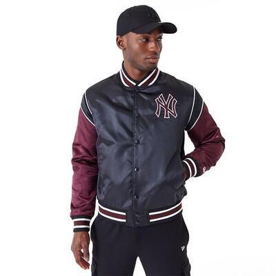 New Era Herren Varsity College Jacke New York Yankees schwarz/kastanienbraun