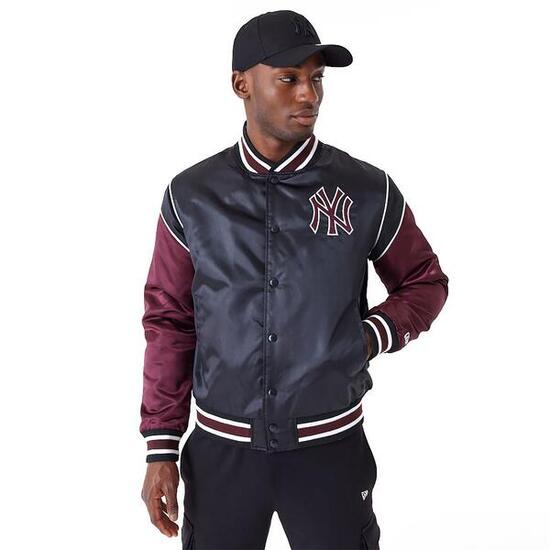 New Era Herren Varsity College Jacke New York Yankees schwarz/kastanienbraun