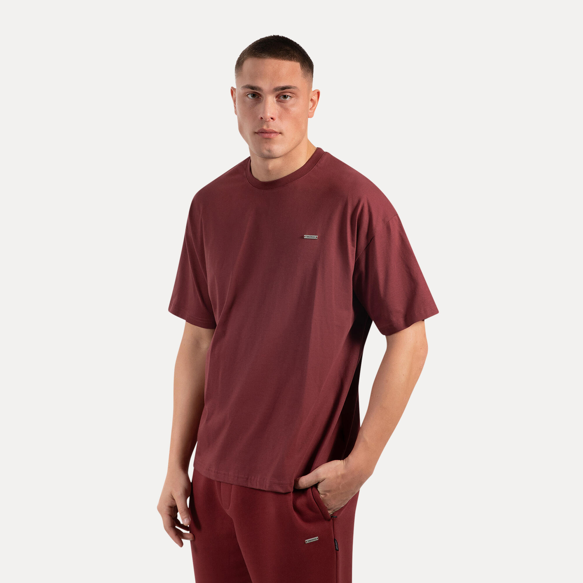 Herren T-Shirt Cedrik Bordeaux 2/5