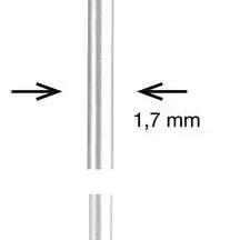 Alpina stainless steel double-butted spoke 2x1.7x2 mm — 266 mm, silver.