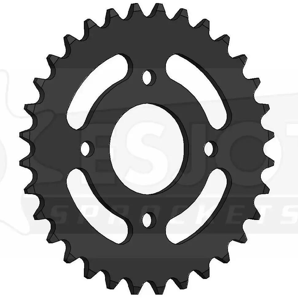 ESJOT Rear Chain Wheel 0268 - 52T, for 415 Chain, Steel, Black.