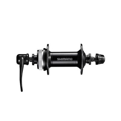 Mozzo Shimano per freno a disco 32 fori 100 mm nero in alluminio.