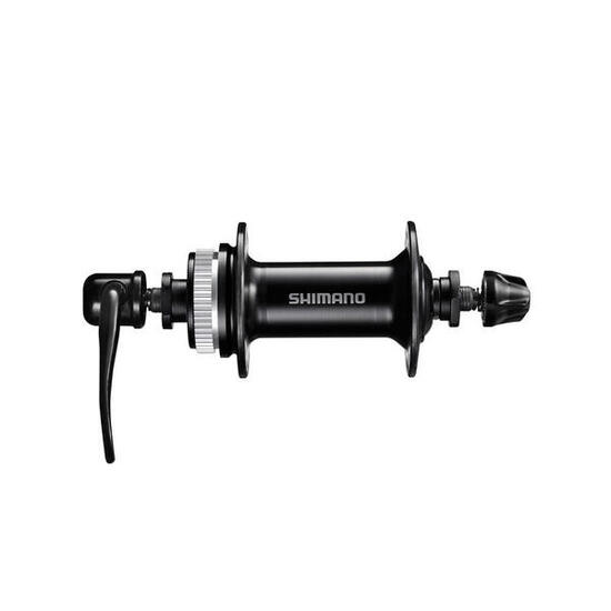 Mozzo Shimano per freno a disco 32 fori 100 mm nero in alluminio.