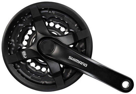 Shimano FC‑TY501 Guarnitura Triple 170 mm 48-38-28 Nera.