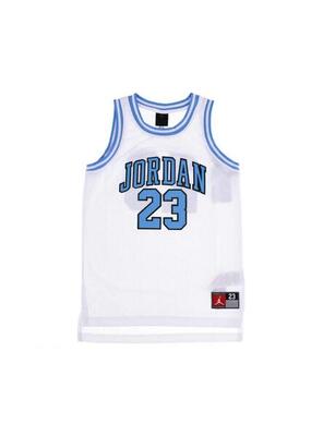 Canotta Bambino Nike Sportswear Jordan in mesh Bianco/Light Blue - Regular Fit