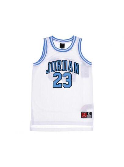 Canotta Bambino Nike Sportswear Jordan in mesh Bianco/Light Blue - Regular Fit