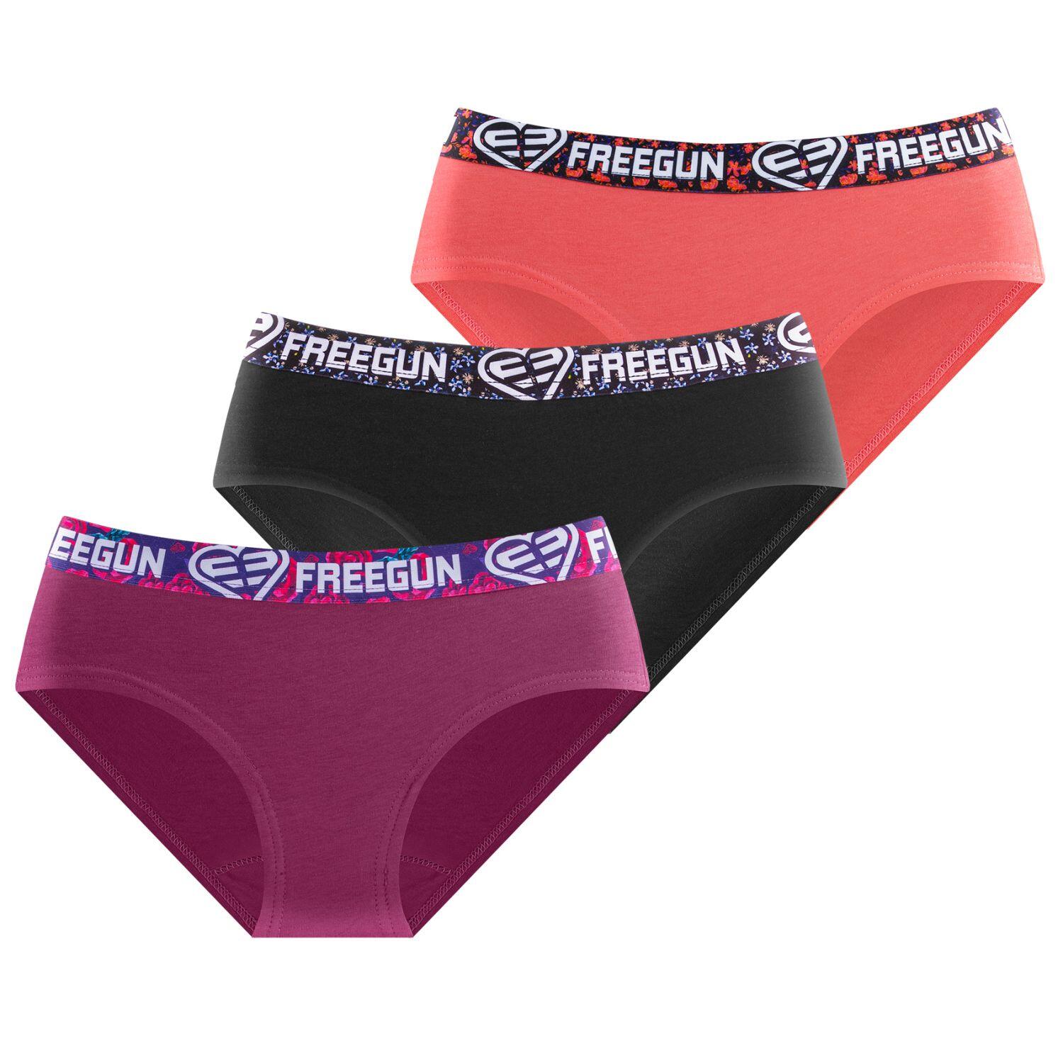 Freegun - Lot De 3 Culottes Fille En Coton Origami - Caleçon - Multicolore - 14 À 16 Ans - Decathlon