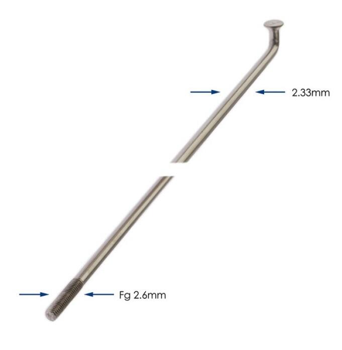 Raggi Alpina 265 mm acciaio inox 2,33 mm (13G) FG2.6 - 144 pz. 2/2