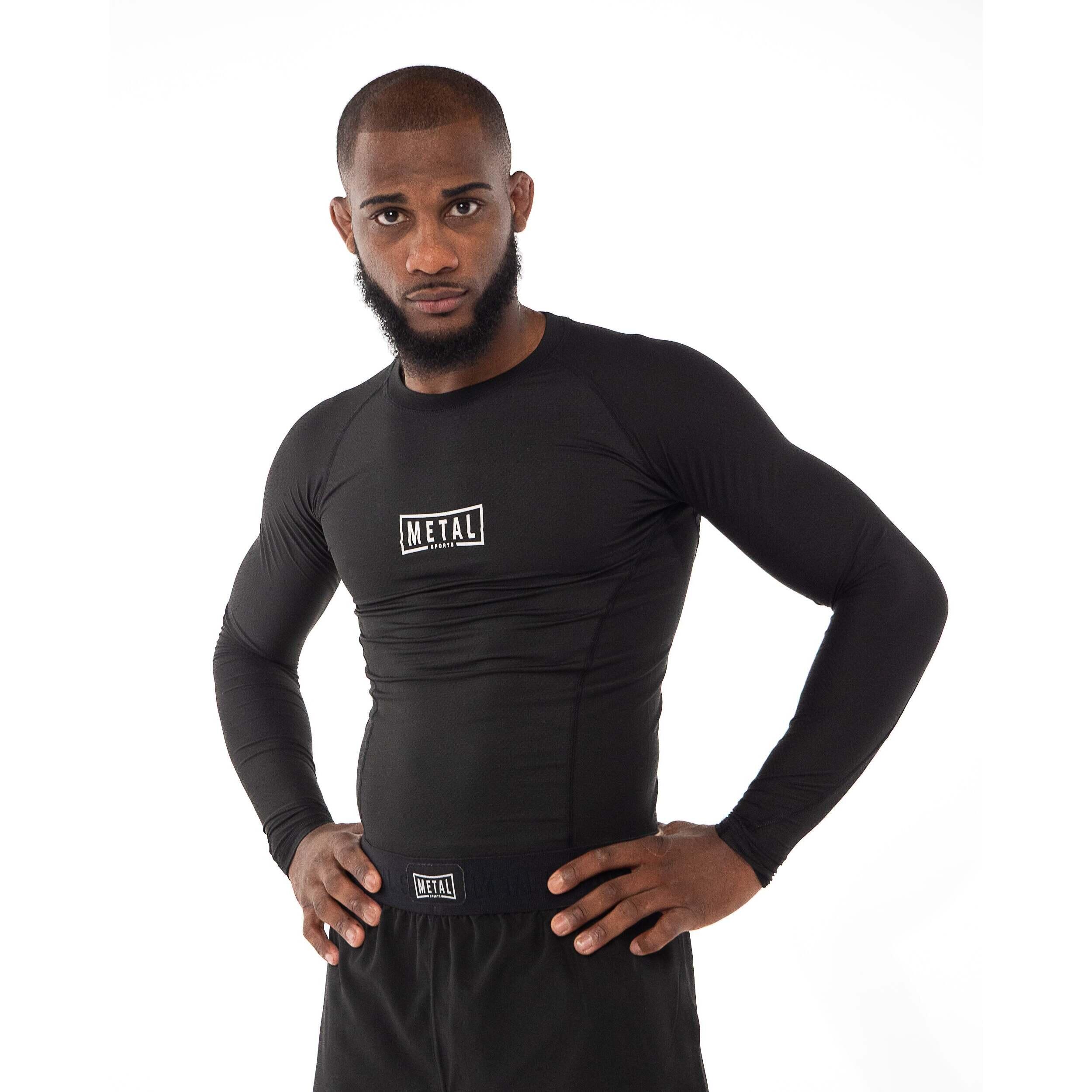 Metal Boxe - Rashguard Manches Longues Metal Boxe Performance - Rashguard - Noir - Decathlon