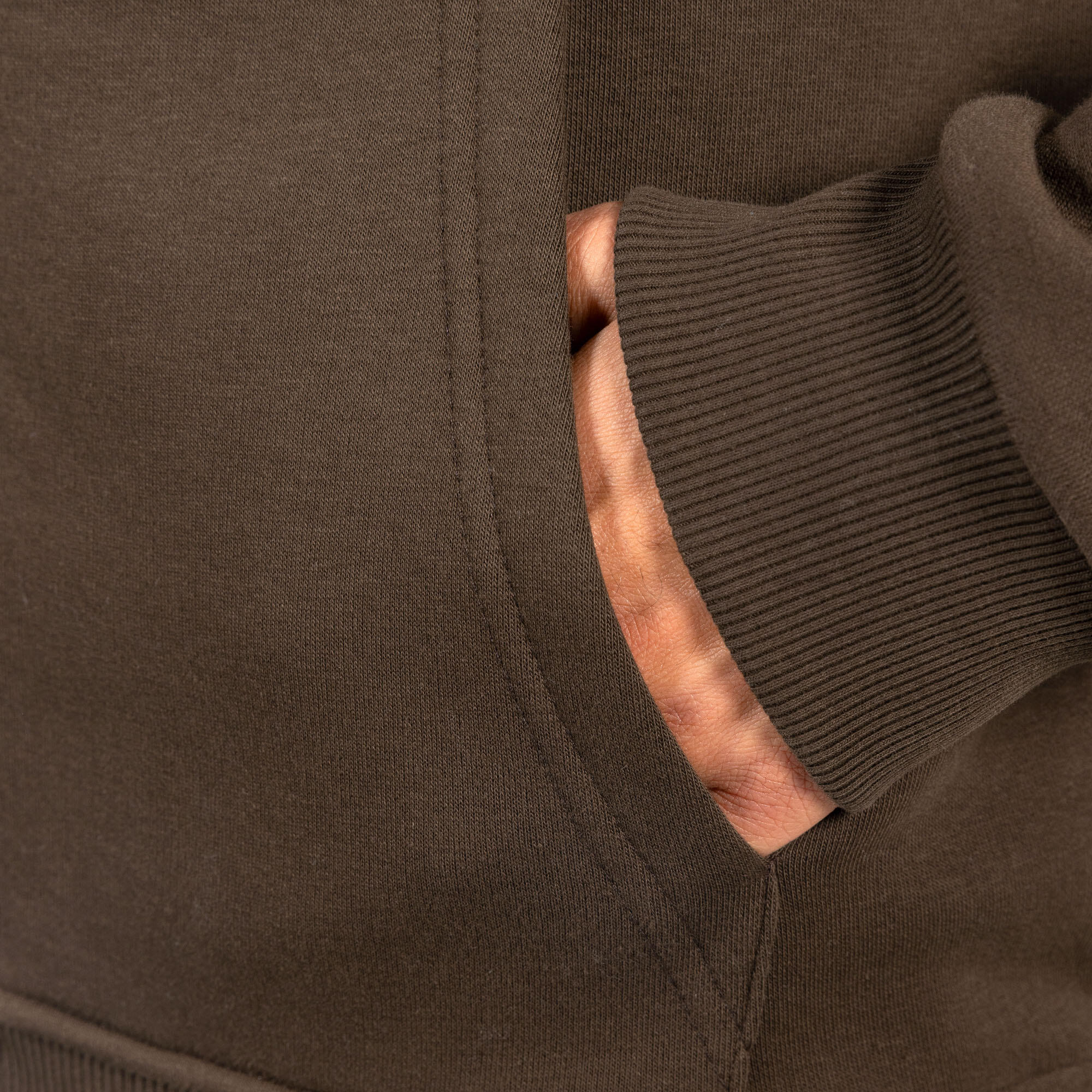 Herren Zip Hoodie Yasin Braun 5/5
