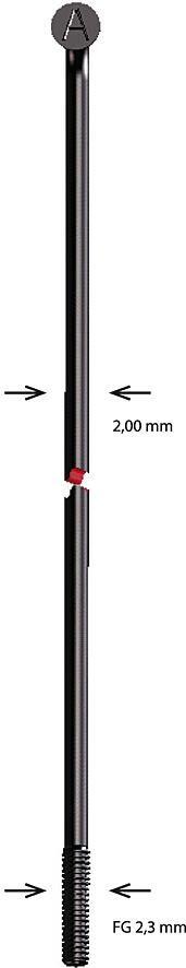 Rayons Inox Argent 2mm X 294mm Avec écrous - Boîte De 100 - VELOX