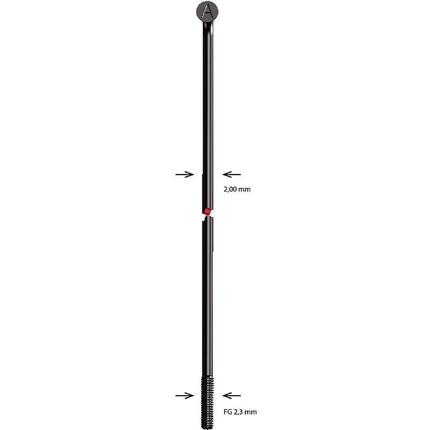 Alpina szprycha stal nierdzewna 2,00 x 92 mm z nyplem mosiężnym 14 mm, 100 szt