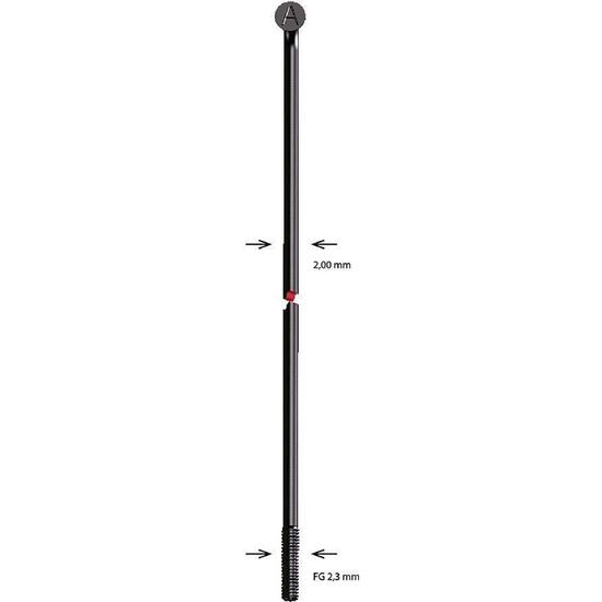 Alpina szprycha stal nierdzewna 2,00 x 92 mm z nyplem mosiężnym 14 mm, 100 szt