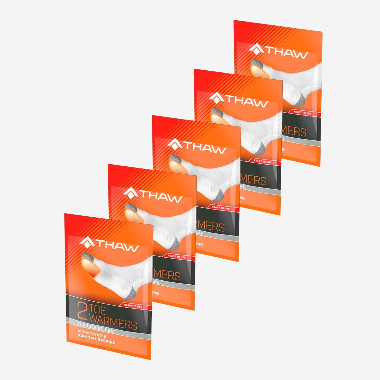 Pack de 5 chaufferettes pieds THAW™ – Chaleur instantanée, activation à l’air 1/6