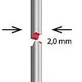 Alpina stainless steel butted spoke 2.34x288 mm pack of 100