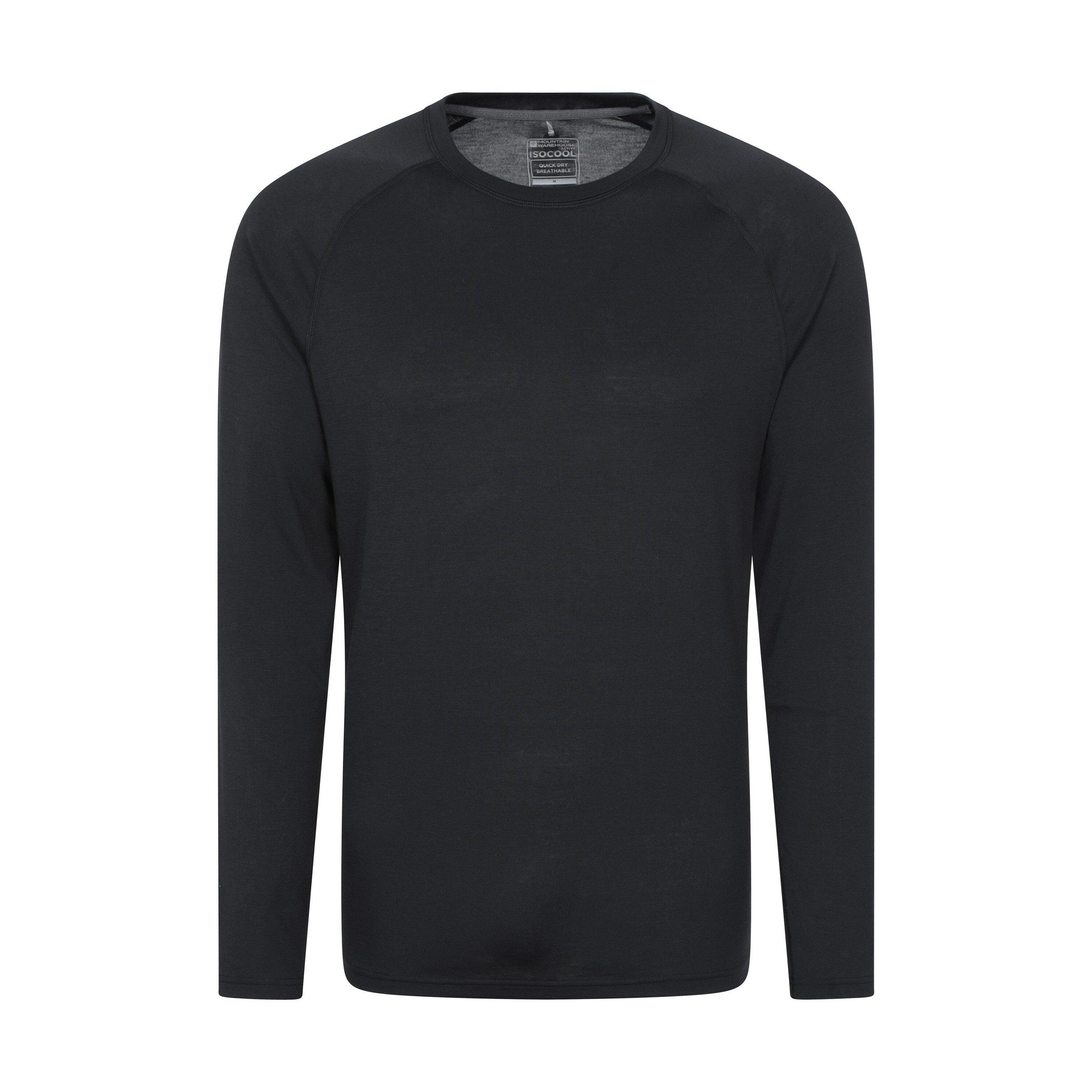 MOUNTAIN WAREHOUSE Mens Plain Quick Dry Active Top (Black)