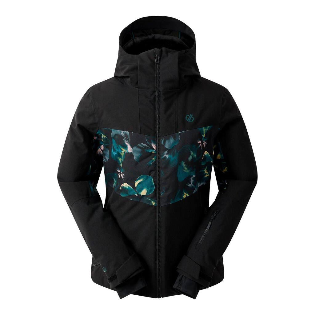 Womens/Ladies Iced Waterproof Ski Jacket (Black/Electric)