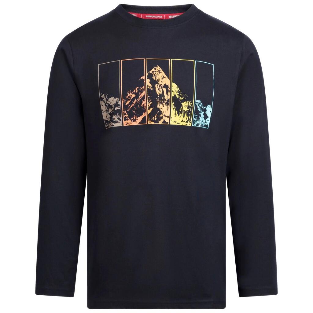 Mens Zeplin LongSleeved Casual TShirt (Black)