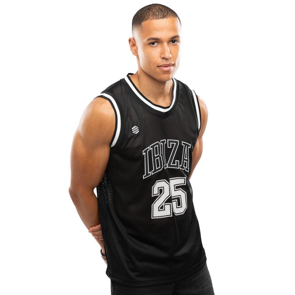 SIROKO Maglietta da basket da uomo Lifestyle IBZ Pedrera Black Nero