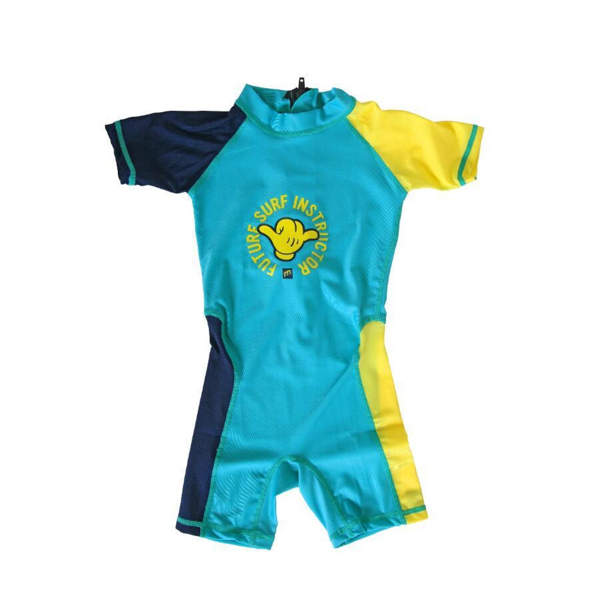 Mdns - Message Instructor - Shorty Spf 50+ S/s Lycra Surf Bébé - Sous Combinaison - Vert - Xs - Decathlon