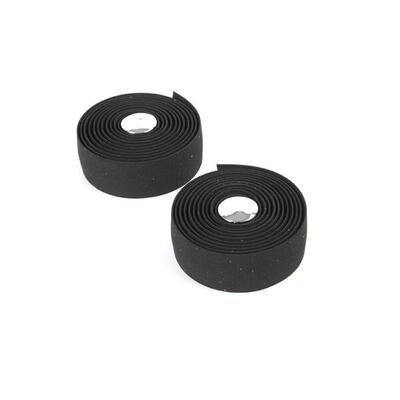 Velo gel stuurlint, zwart met kurkprint (per set)