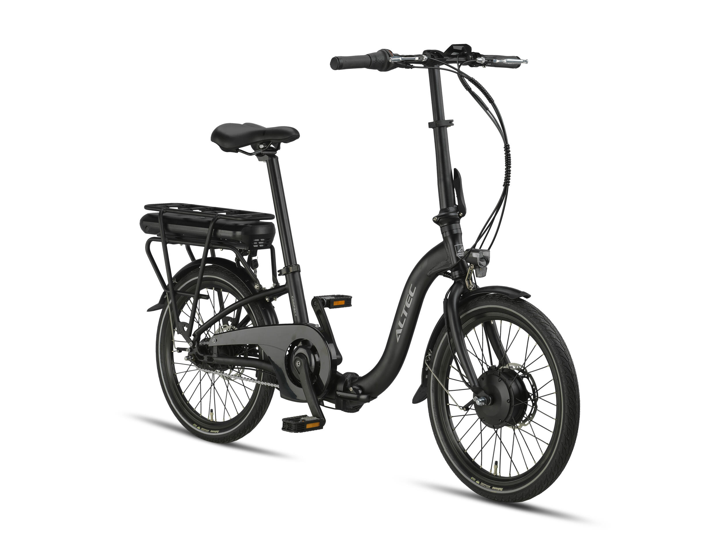 Compact Vouwfiets 20 Inch 39 cm Unisex 7V Hydraulische schijfrem Matzwart 2/3