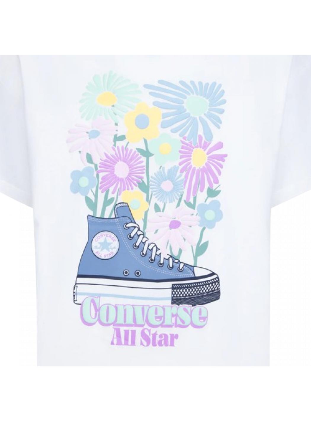T-shirt bambina Converse oversize con stampa 4CF479-001 4/4