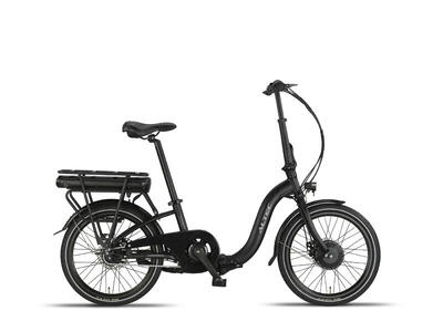 Compact vouwfiets 20 inch 39 cm unisex 7v hydraulische schijfrem matzwart