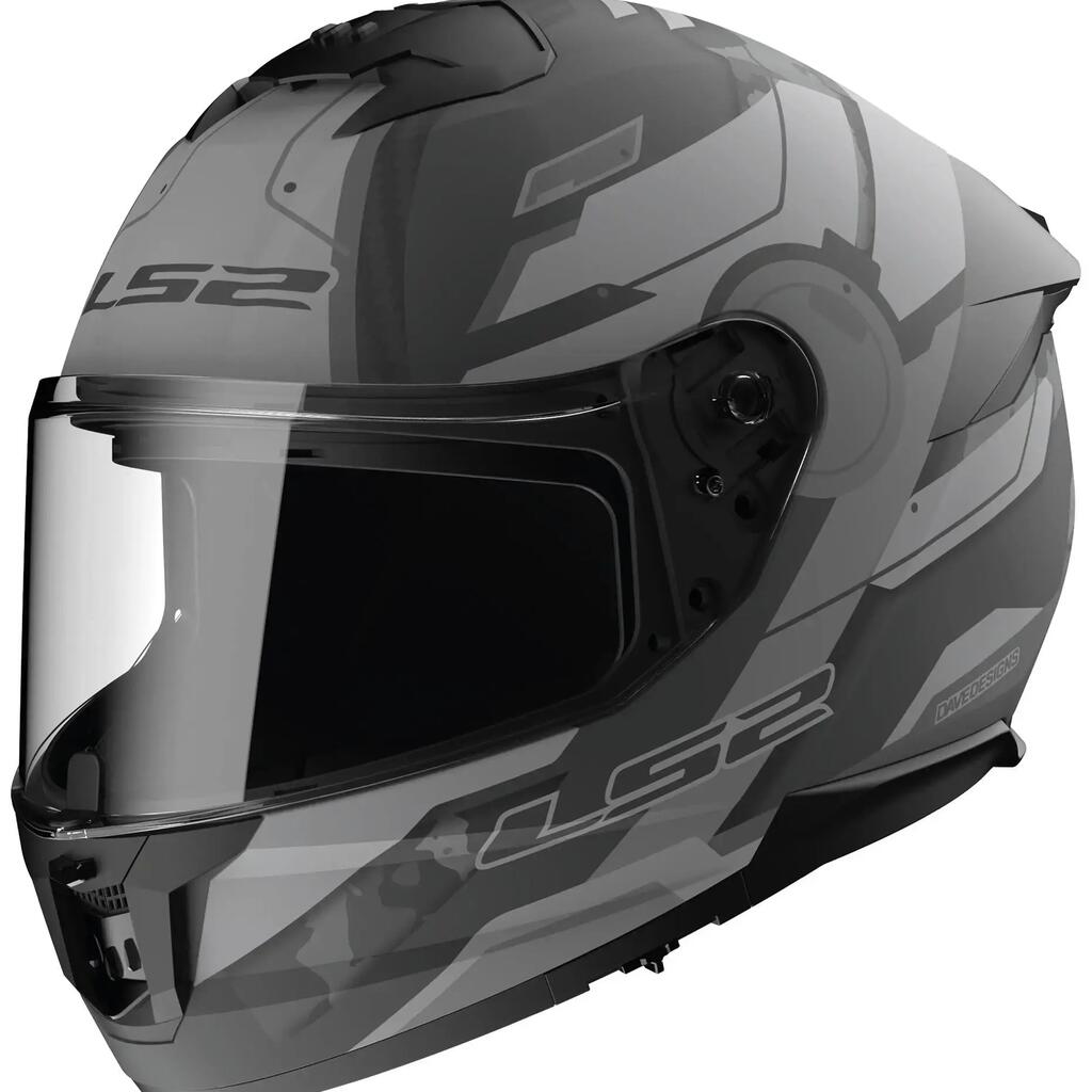 LS2 FF808 Stream II Shadow Full-Face Helmet, Size S, Grey Matt.