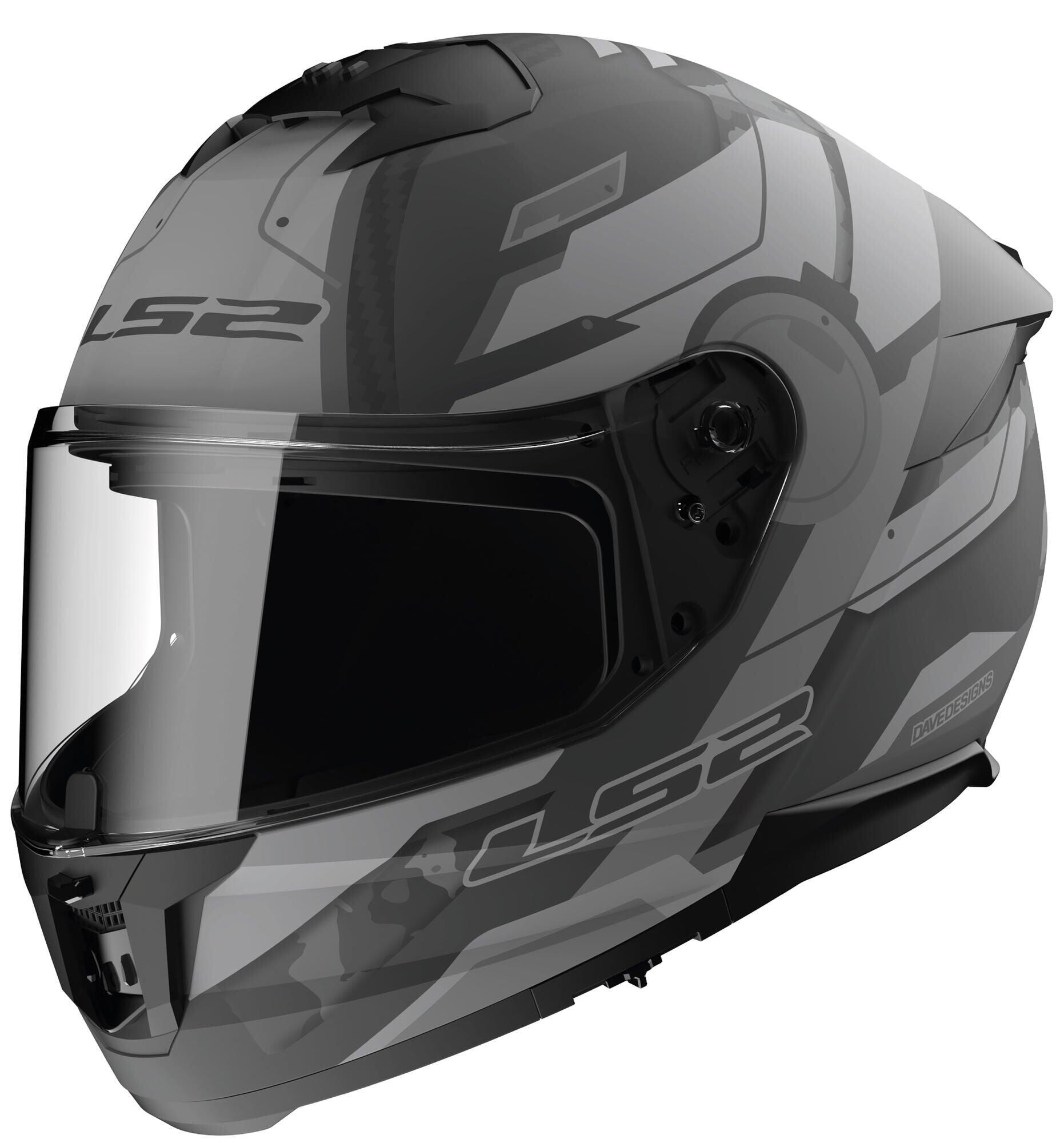 Kask integralny LS2 FF808 Stream II Shadow S szary mat