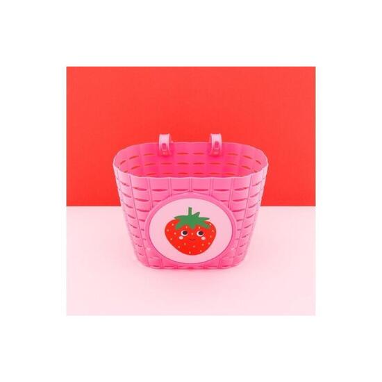 WIDEK koszyk rowerowy dla dzieci Explorer Happy Strawberry różowy