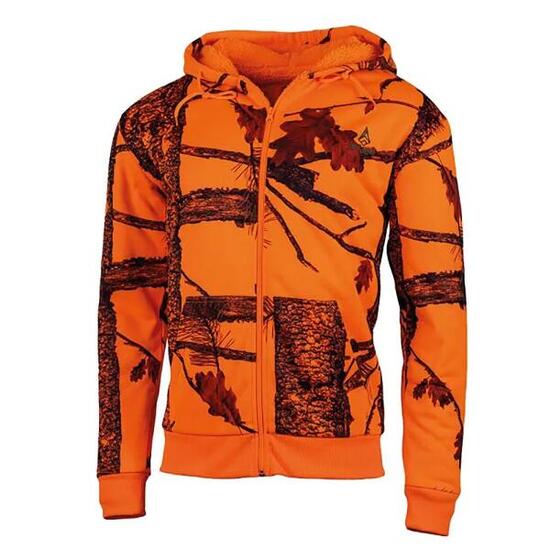 Sweat Capuche Zippé Treeland Fluo Camo Polaire 100% Polyester