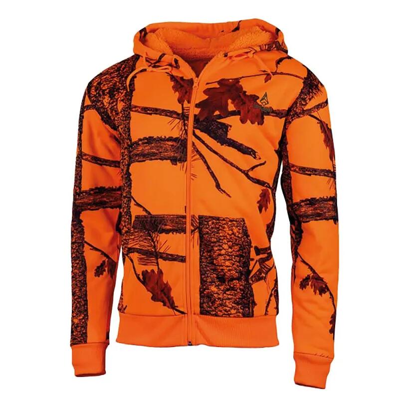 Treeland - Sweat Capuche Zippé Treeland Fluo Camo Polaire 100% Polyester - Sweat-shirt - Vert - Decathlon