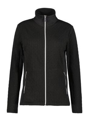 Engelsby vest dames lange rits fleece basic black