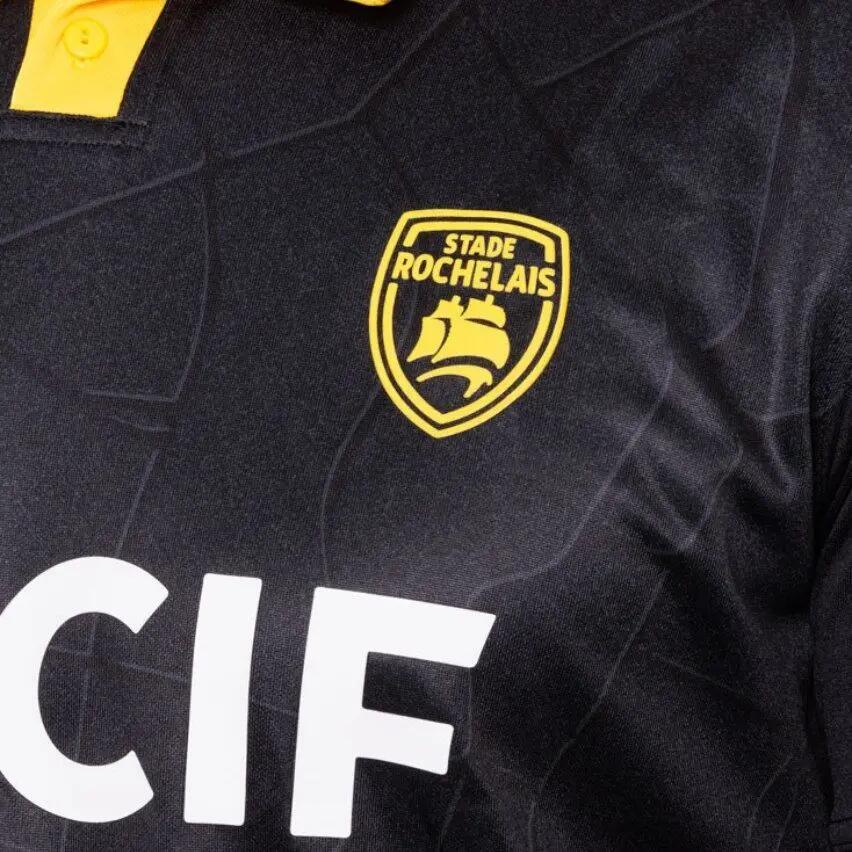 Stade Rochelais Official Replica Home Jersey Adidas Noir 4/4