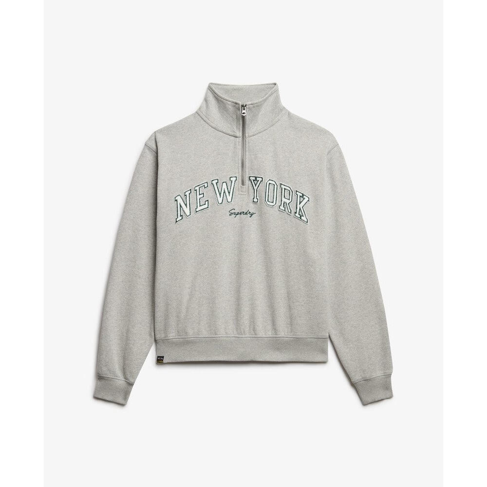 Superdry - Sweatshirt 1/2 Zip Femme Superdry Athletic Ess Applique - Sweat-shirt - Gris - Decathlon
