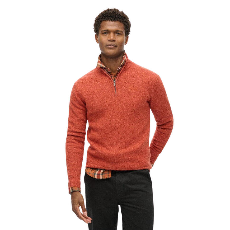 Sweter z dekoldem typu polo z siateczki Superdry Essential