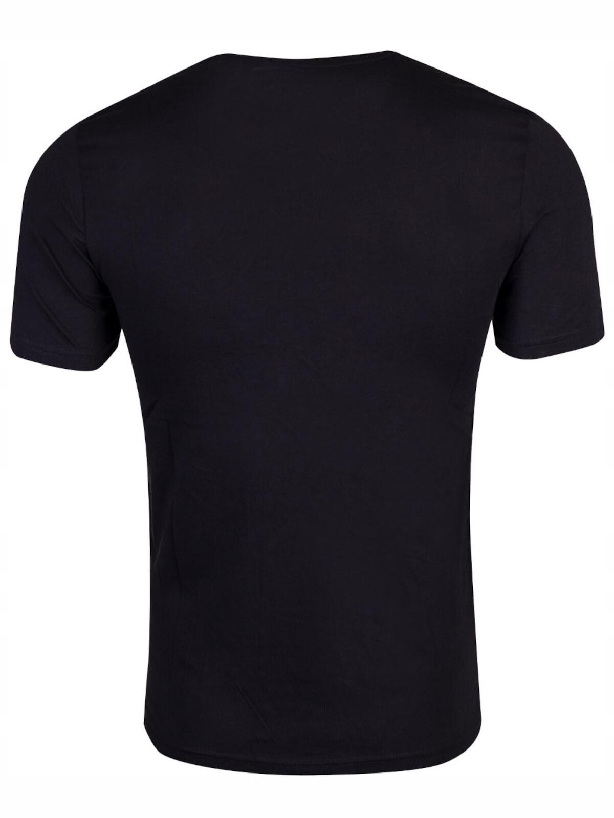 KOSZULKA męska MUSTANG 4222-2100-400 t-shirt sportowa czarna bawełniana M 3/4