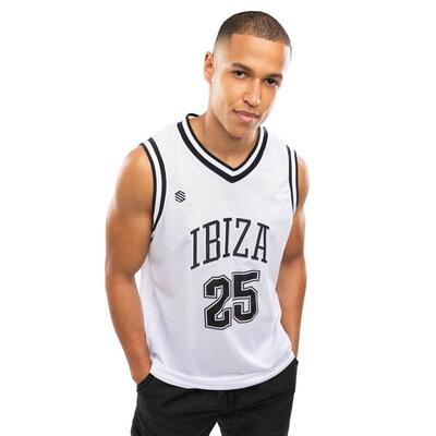 Heren lifestyle basketbalshirt ibz pedrera white wit