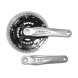 Pédalier Miranda Alfa 3 aluminium 24-34-42 dents argent/noir