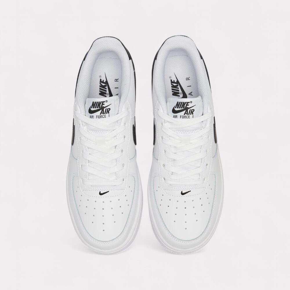 Nike Air Force 1 Low - White Black (GS) 5/7