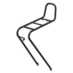 Basil Porte‑panier Avant Steco MIK — Montage par écrou de fourche, Noir mat