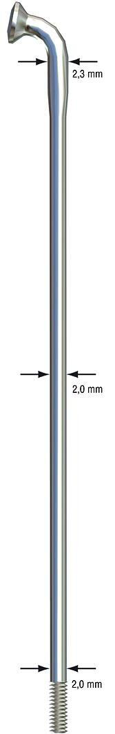 Sapim X-Strong spiță oțel inoxidabil 278 mm pachet 100