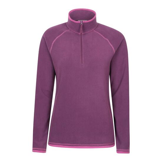 Polaire de Randonnée Femme Demi-Zip Légère Respirante, Montana