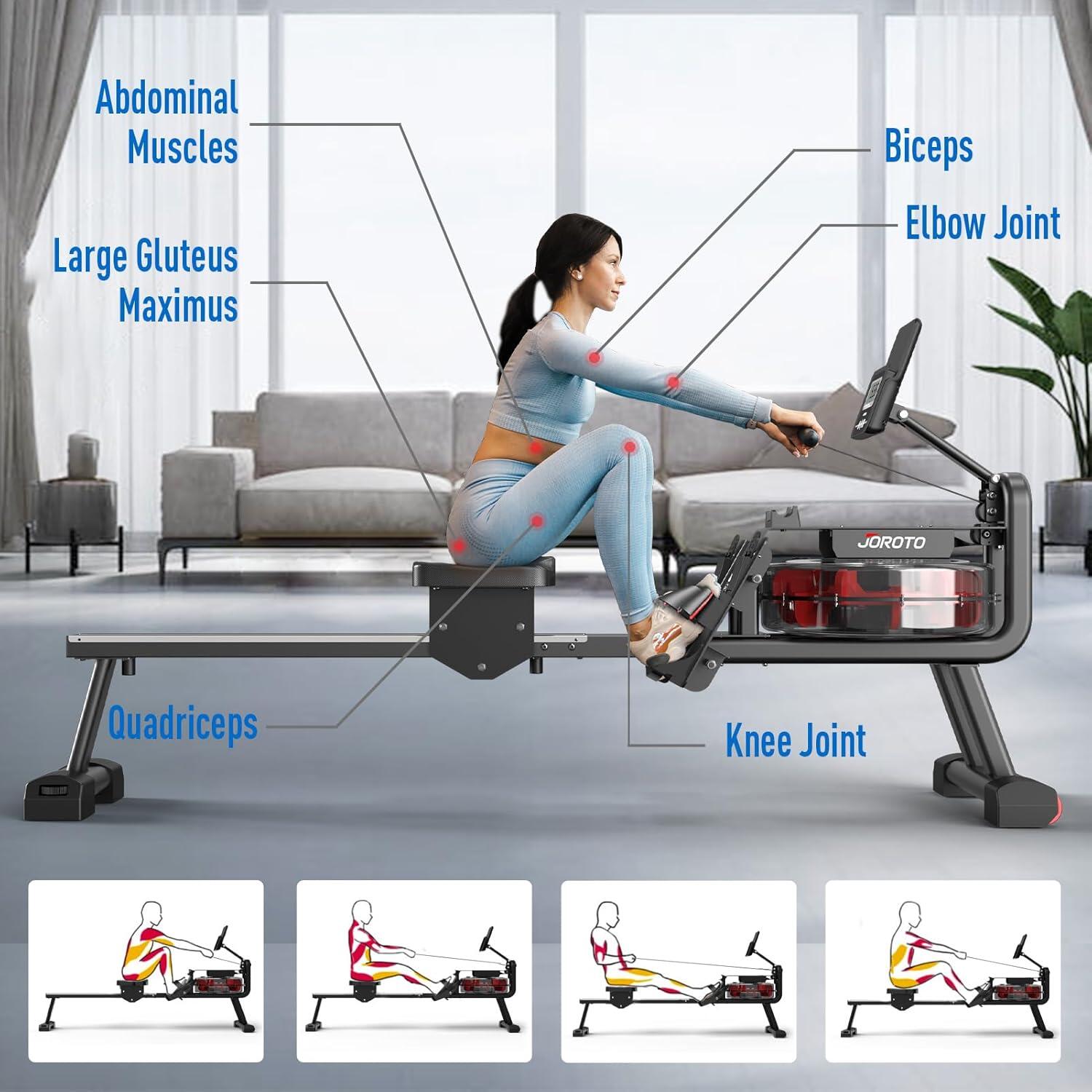TODO 3-in-1 roeitoestel voor thuis, multifunctioneel roeitoestel met 2